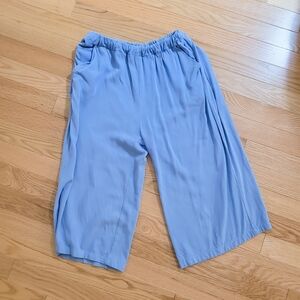Blue wide legged pants